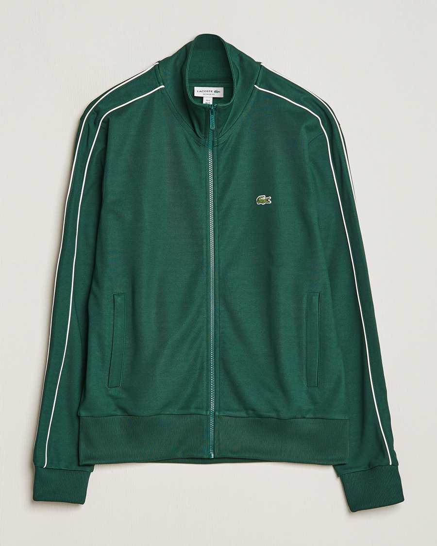 Men | Sweaters & Knitwear | Lacoste | Full Zip Track Jacket Green