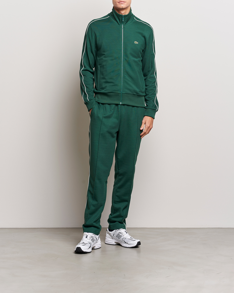 Men | Sweaters & Knitwear | Lacoste | Full Zip Track Jacket Green