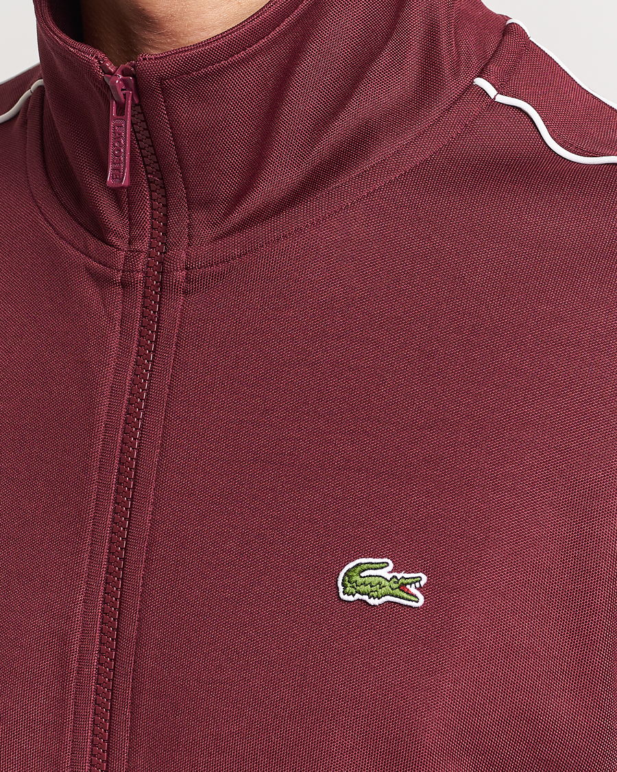LACOSTE レッド ジップアップジャケット US 5 Lacoste - Brandclub - Lacoste men's Sport Fleece Zip Up Hooded