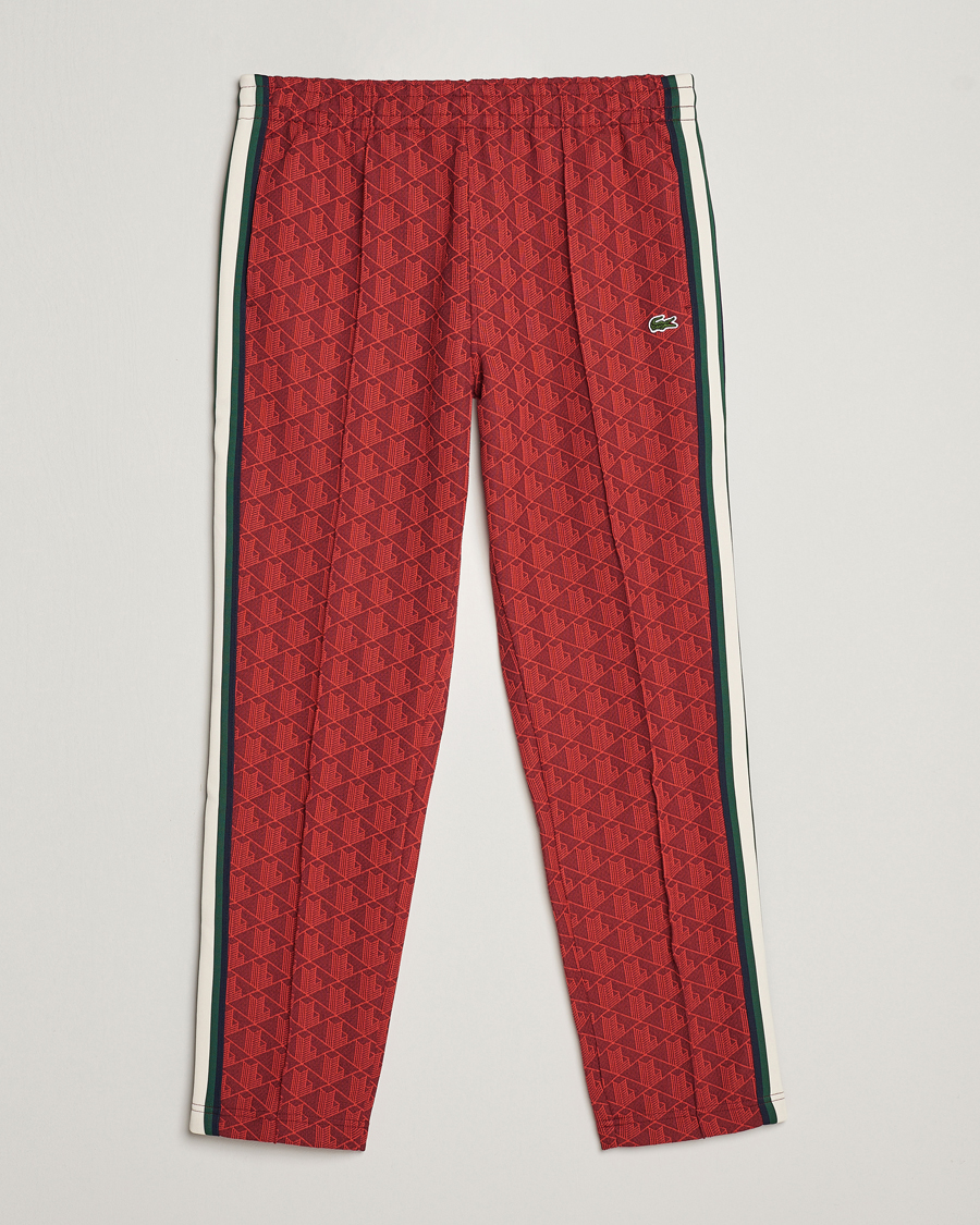 Men | Trousers | Lacoste | Monogram Trackpants Pinot/Red