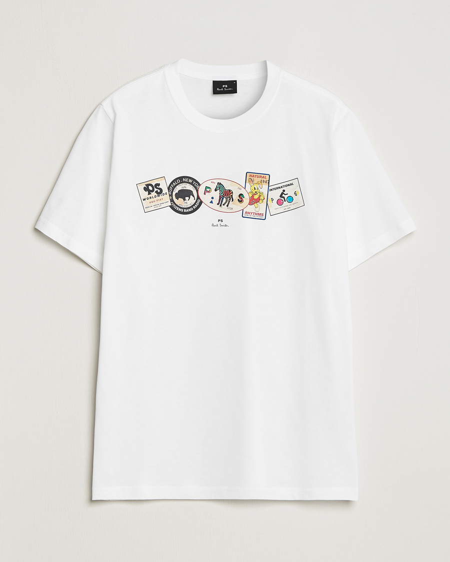 Men |  | PS Paul Smith | PS In A Row Crew Neck T-Shirt White
