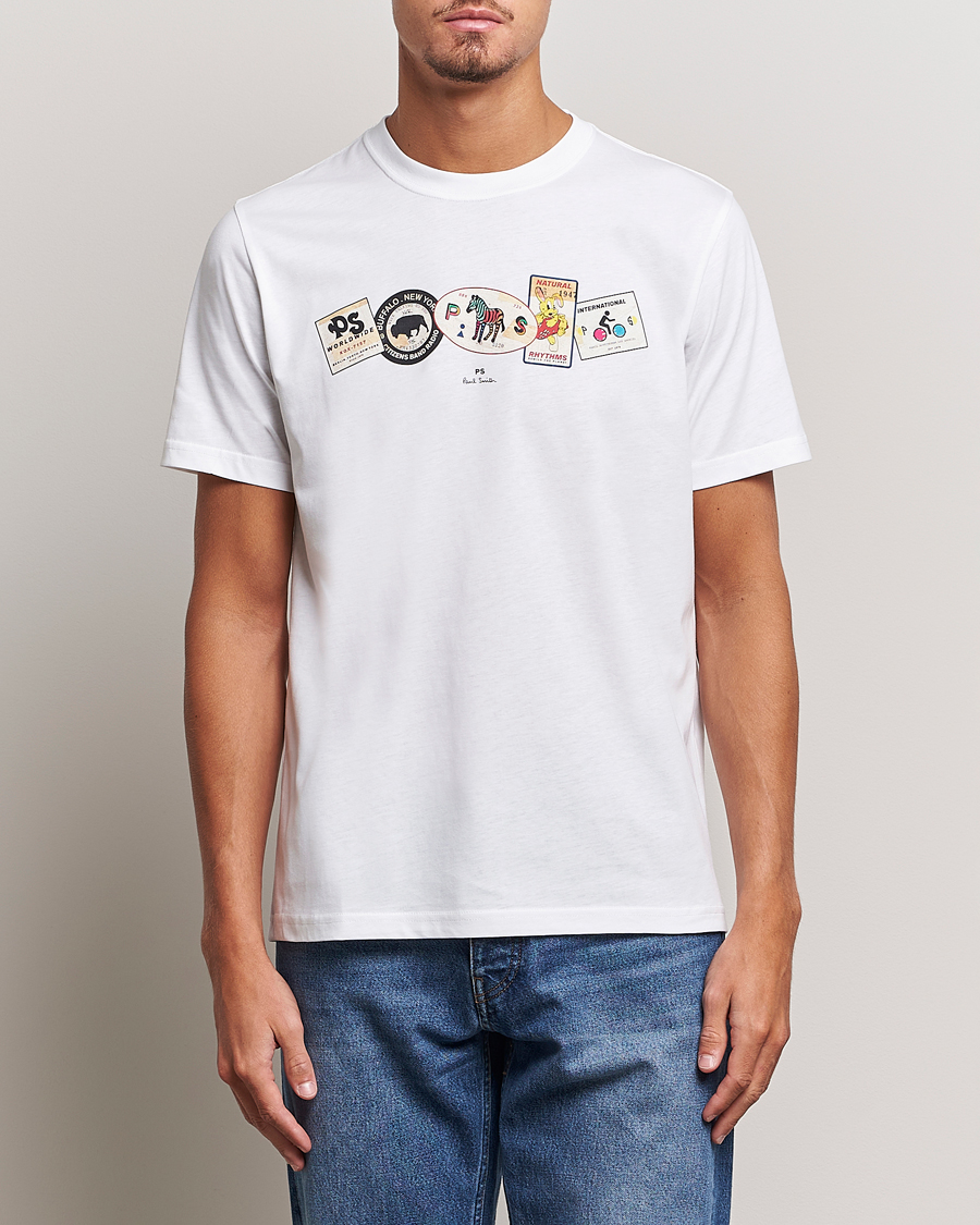 Men |  | PS Paul Smith | PS In A Row Crew Neck T-Shirt White