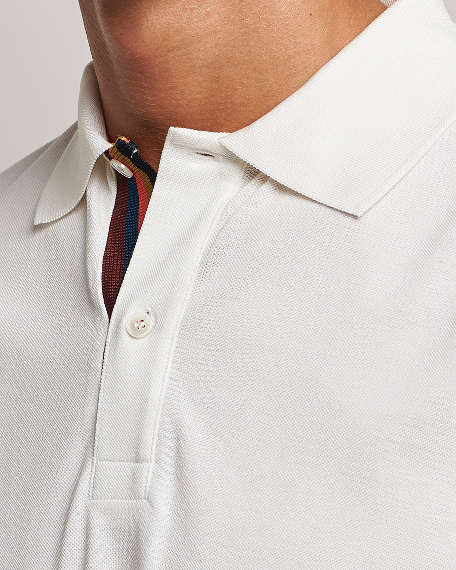 Men | Polo Shirts | Paul Smith | Placket Stripe Polo White