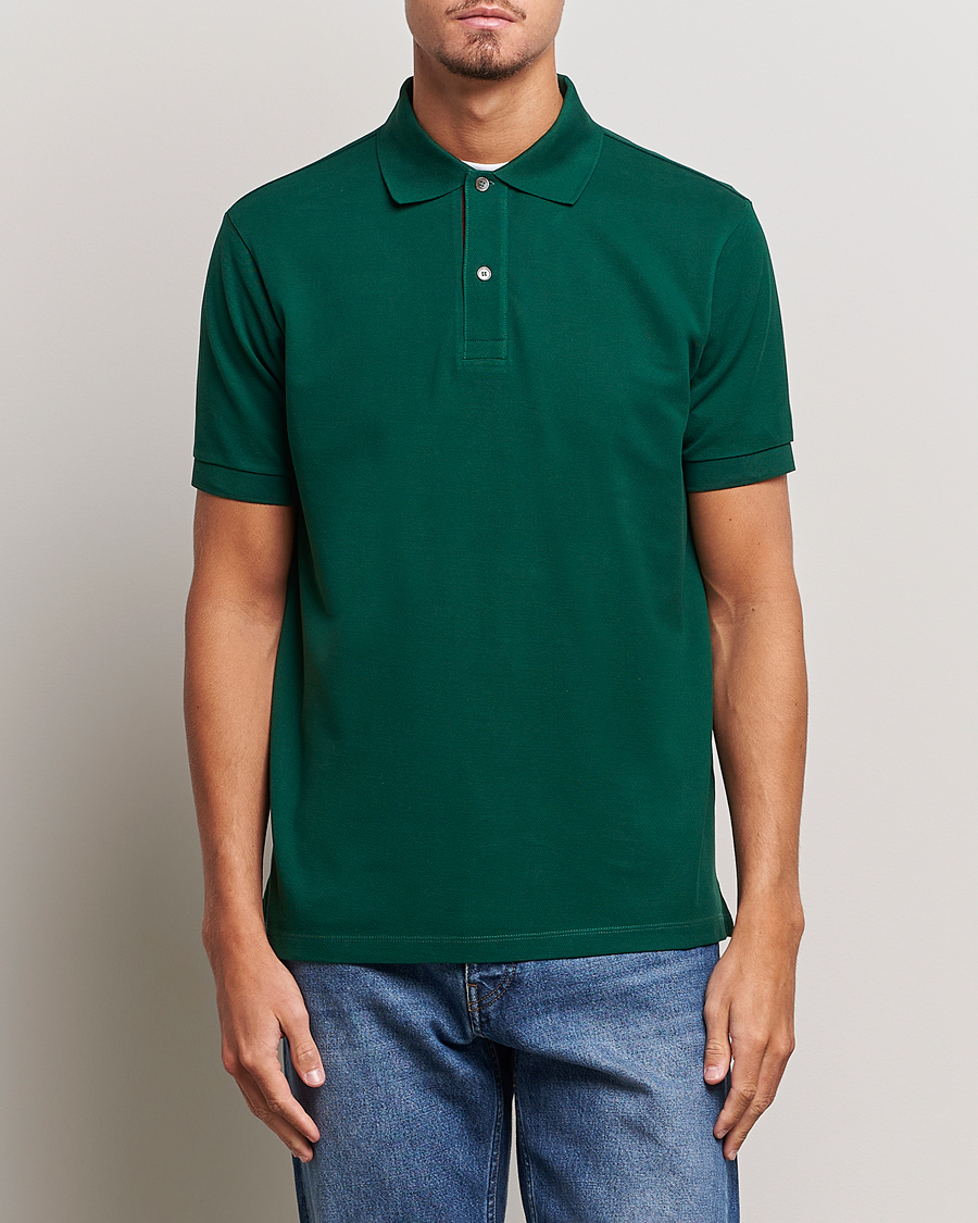 Men | Polo Shirts | Paul Smith | Placket Stripe Polo Green