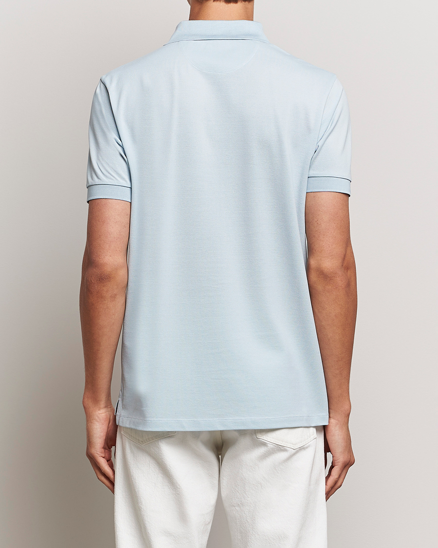 Men | Polo Shirts | Paul Smith | Placket Stripe Polo Light Blue