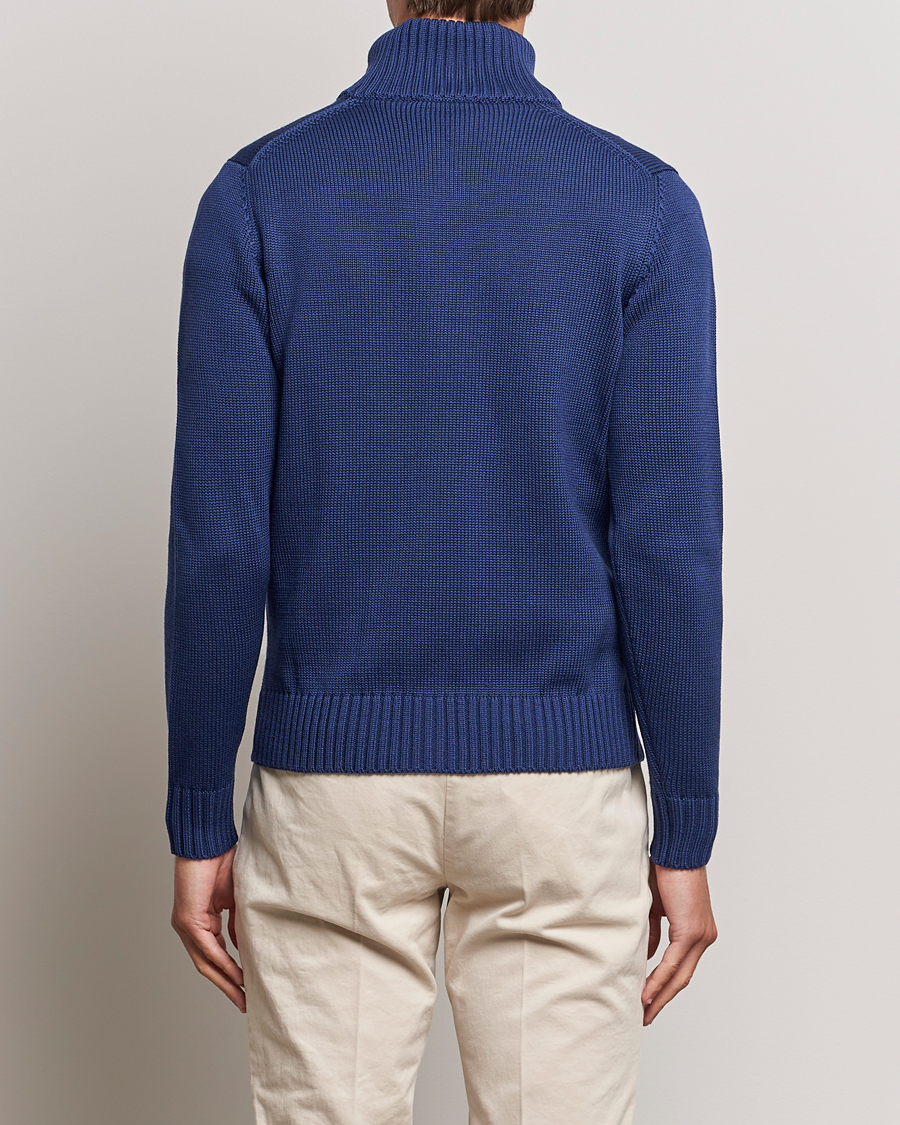 Men | Sweaters & Knitwear | Zanone | Virgin Merino Wool Chioto Cardigan Royal Blue