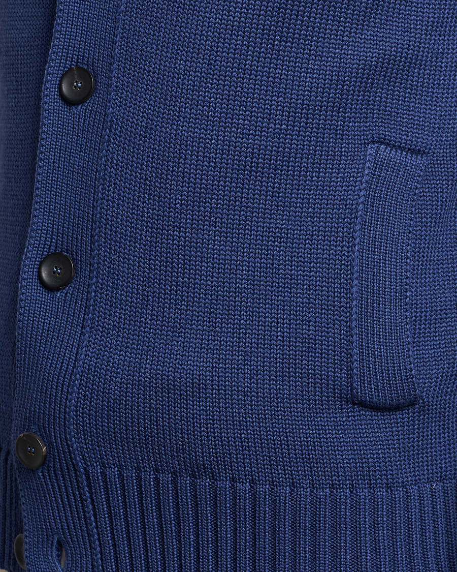 Men | Sweaters & Knitwear | Zanone | Virgin Merino Wool Chioto Cardigan Royal Blue