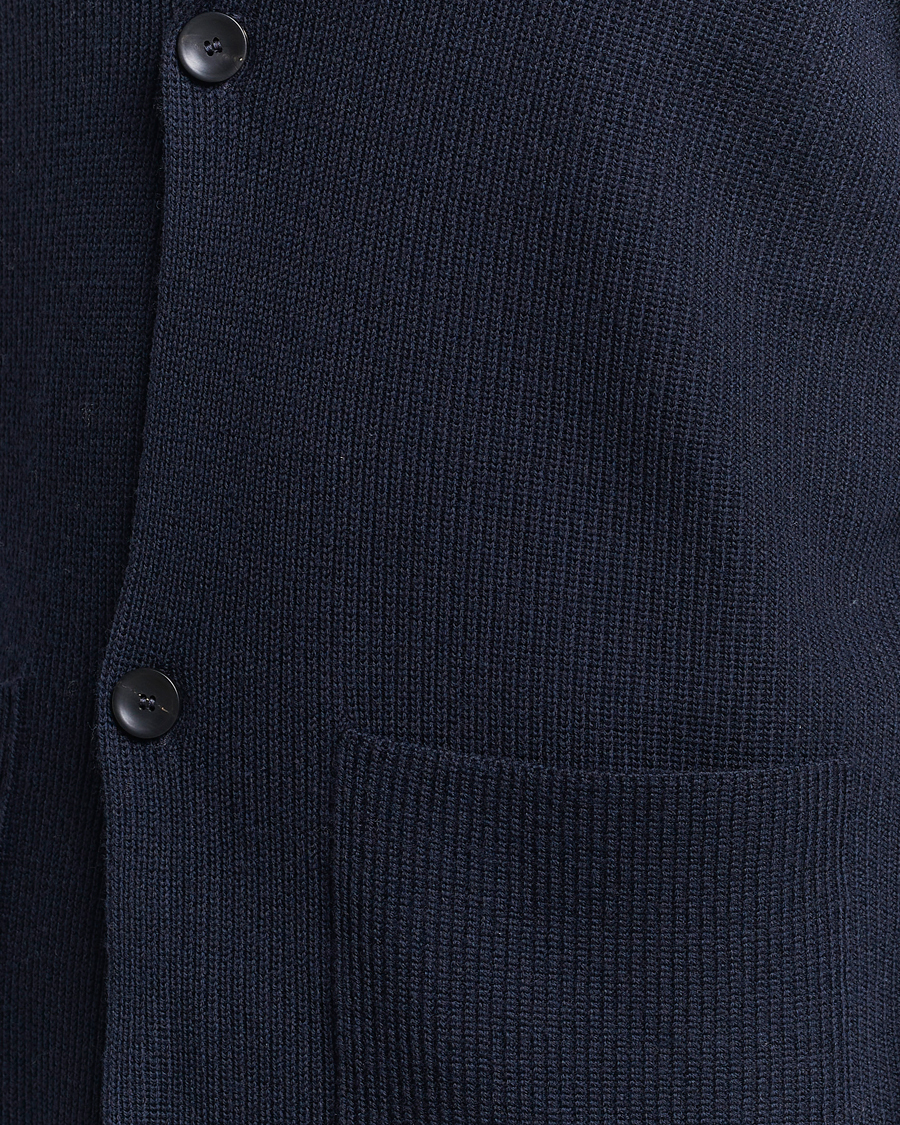 Men | Sweaters & Knitwear | Zanone | Merino Wool Cardigan Jacket Navy