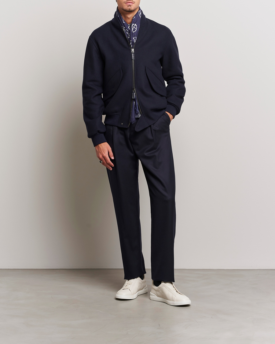 Men | Coats & Jackets | Giorgio Armani | Wool/Cashmere Bomber Jacket Navy