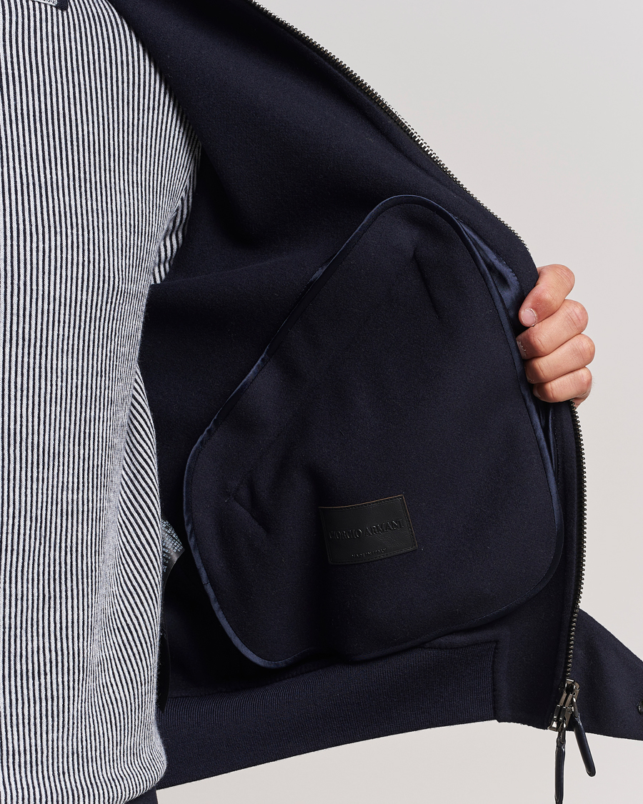 Men | Coats & Jackets | Giorgio Armani | Wool/Cashmere Bomber Jacket Navy