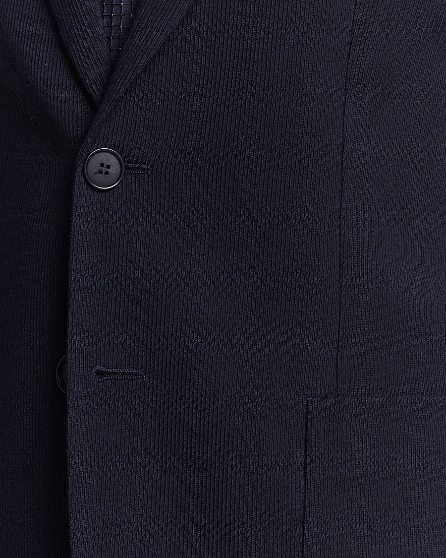 Men | Blazers | Giorgio Armani | Wool Stretch Blazer Navy