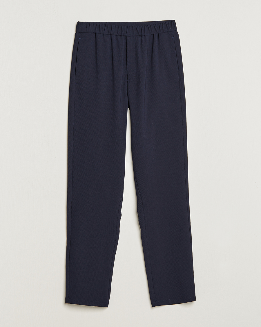 Men | Trousers | Giorgio Armani | Wool Stretch Trousers Navy