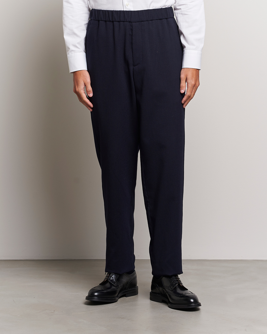 Men | Sale: 60% Off | Giorgio Armani | Wool Stretch Trousers Navy