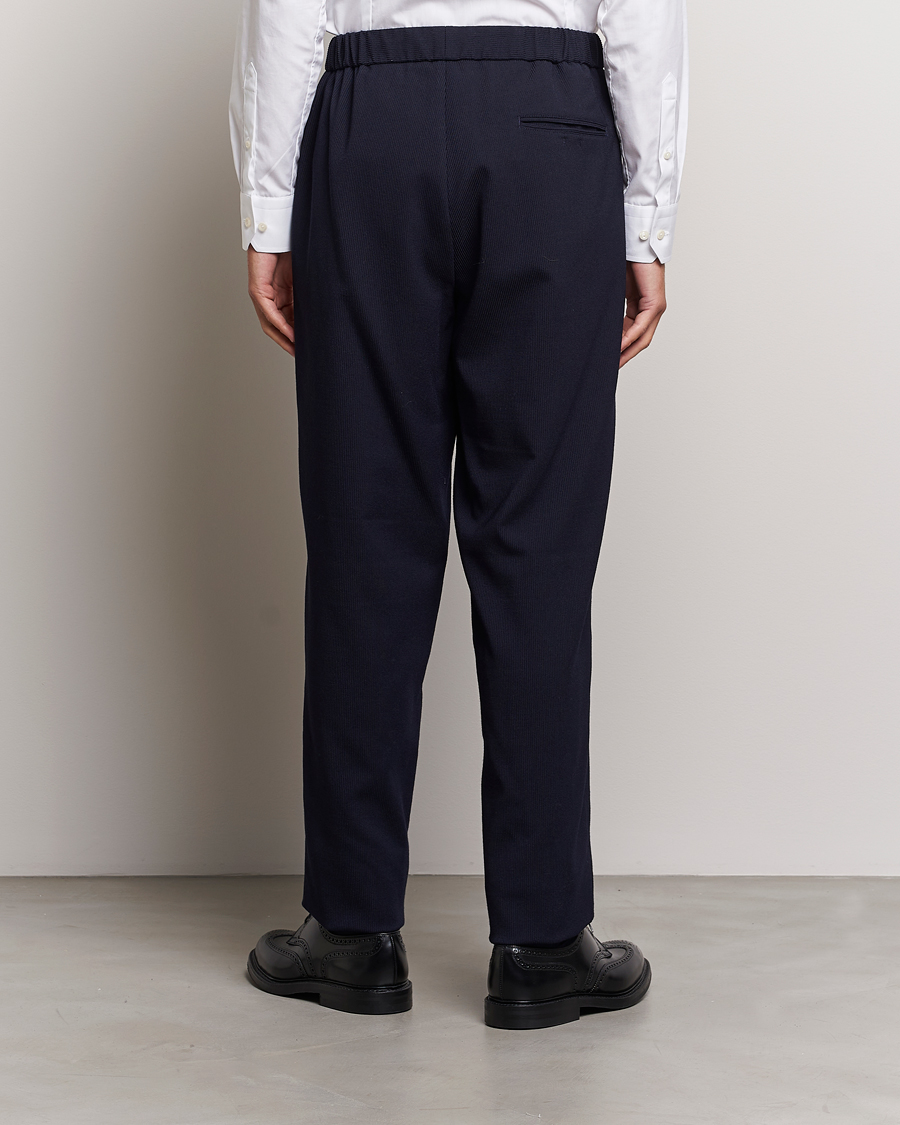 Men | Trousers | Giorgio Armani | Wool Stretch Trousers Navy