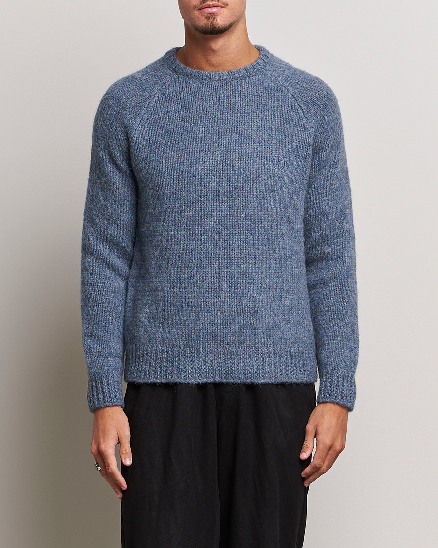 Men | Giorgio Armani | Giorgio Armani | Alpaca Wool Sweater Light Blue