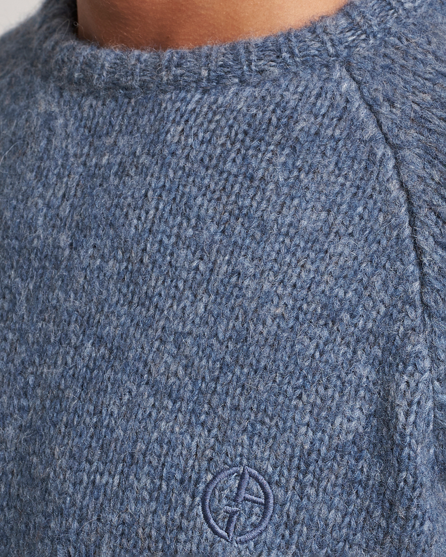 Men | Sweaters & Knitwear | Giorgio Armani | Alpaca Wool Sweater Light Blue