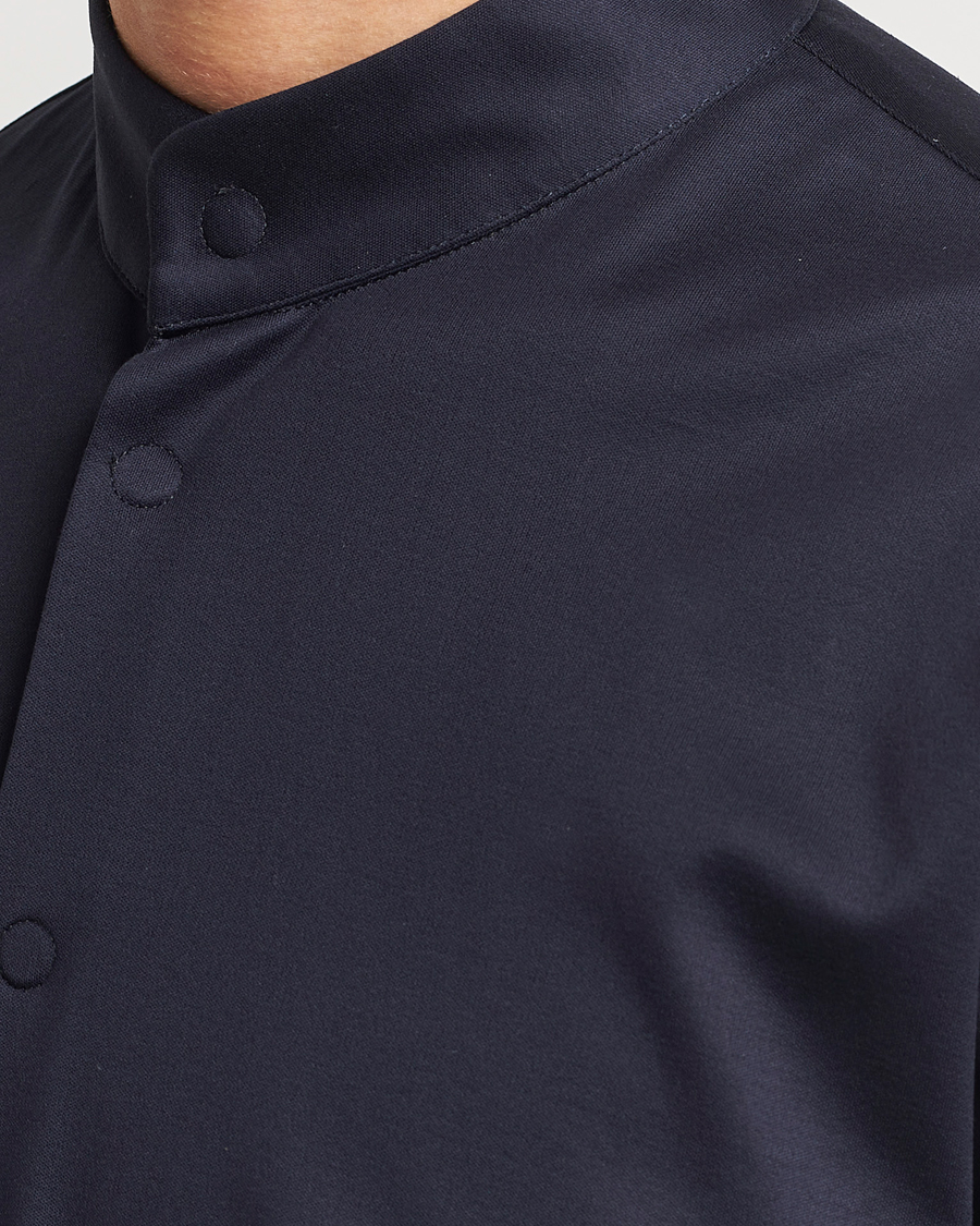 Giorgio Armani Guru Collar Shirt Navy at CareOfCarl.com