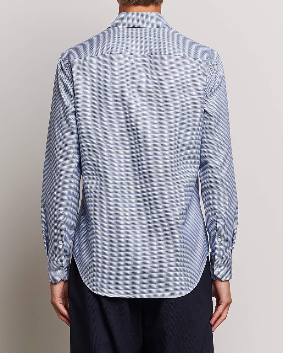 Men | Shirts | Giorgio Armani | Micro Structure Dress Shirt Light Blue