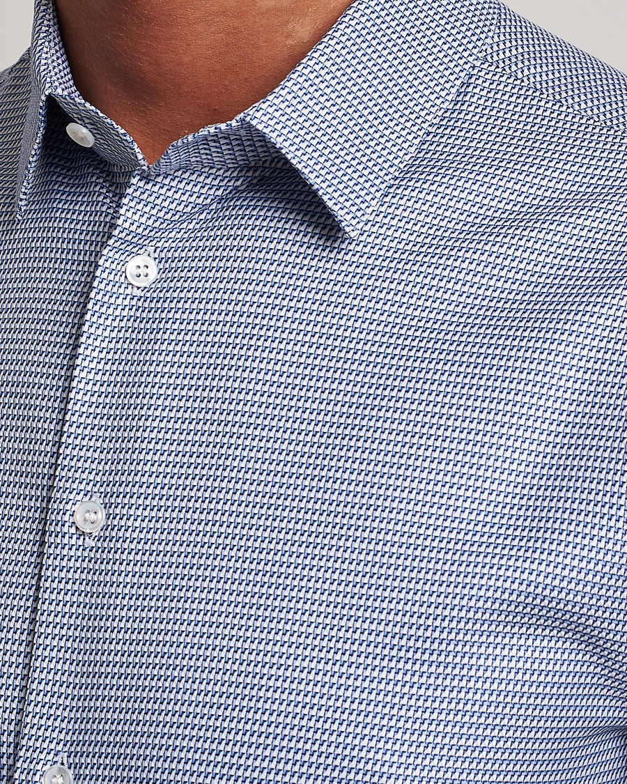 Men | Shirts | Giorgio Armani | Micro Structure Dress Shirt Light Blue