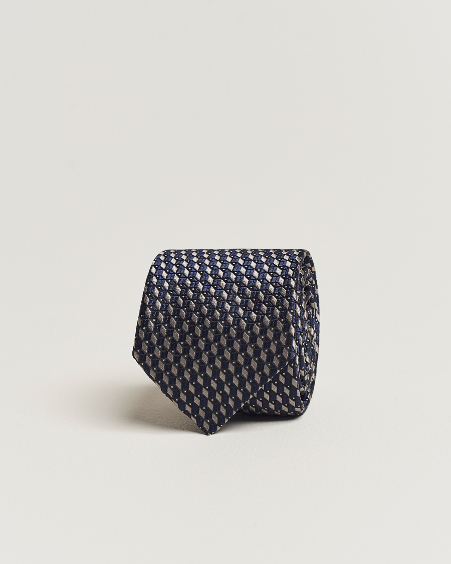 Men | Giorgio Armani Jacquard Silk Tie Navy/Grey | Giorgio Armani | Jacquard Silk Tie Navy/Grey