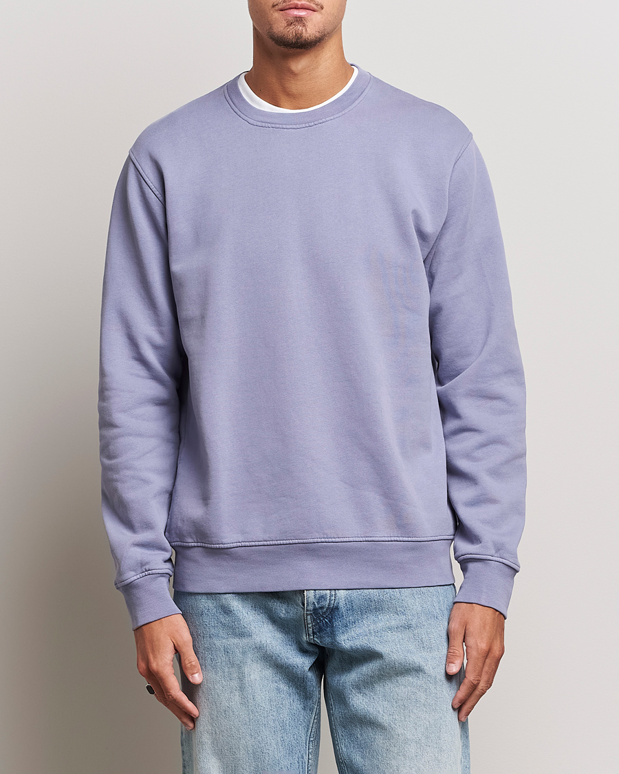 Men | Sweaters & Knitwear | Colorful Standard | Classic Organic Crew Neck Sweat Purple Haze