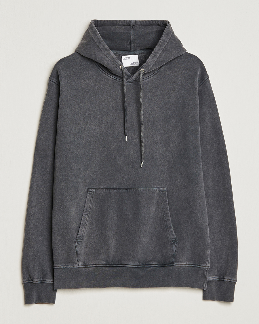 Men | Sweaters & Knitwear | Colorful Standard | Classic Organic Hood Faded Black