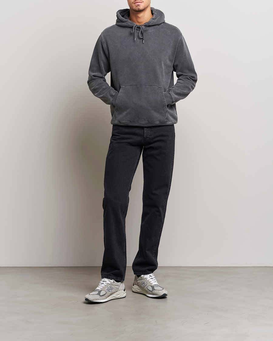 Men | Sweaters & Knitwear | Colorful Standard | Classic Organic Hood Faded Black