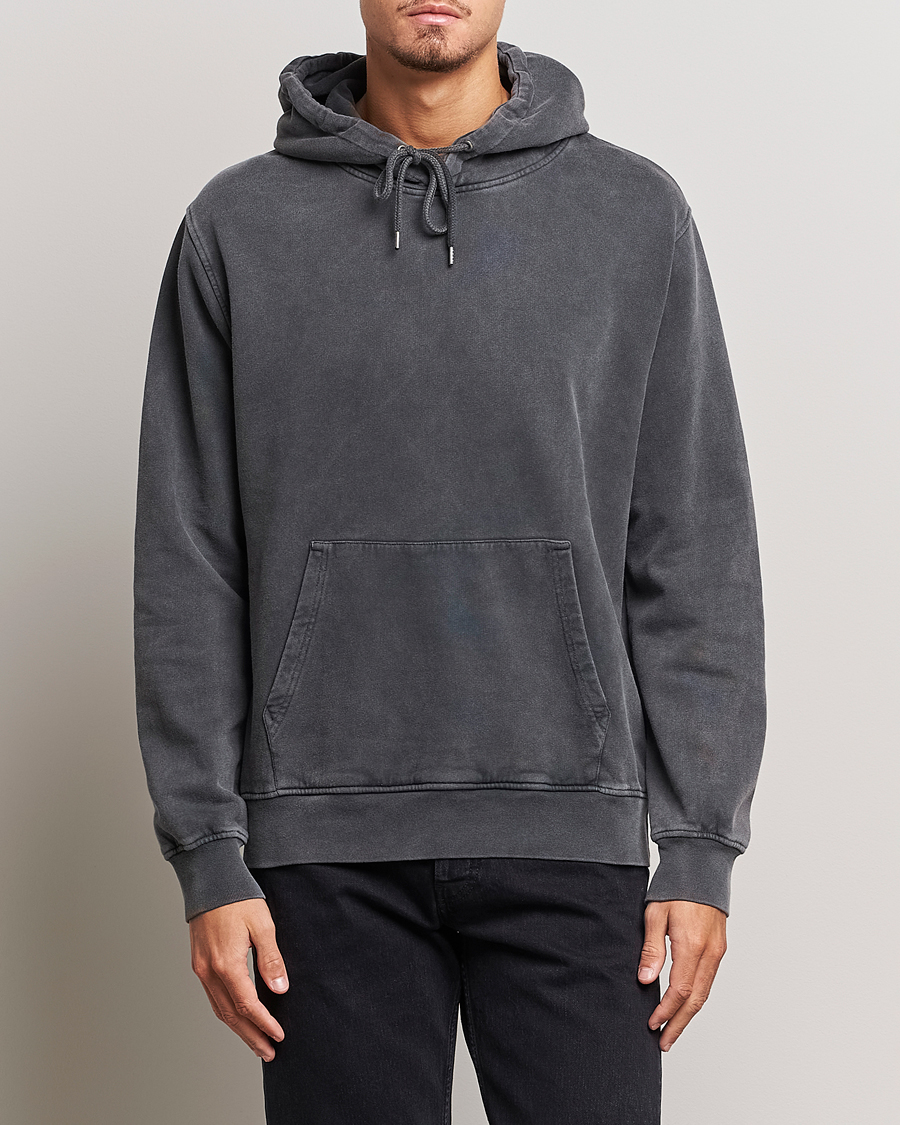 Men | Sweaters & Knitwear | Colorful Standard | Classic Organic Hood Faded Black