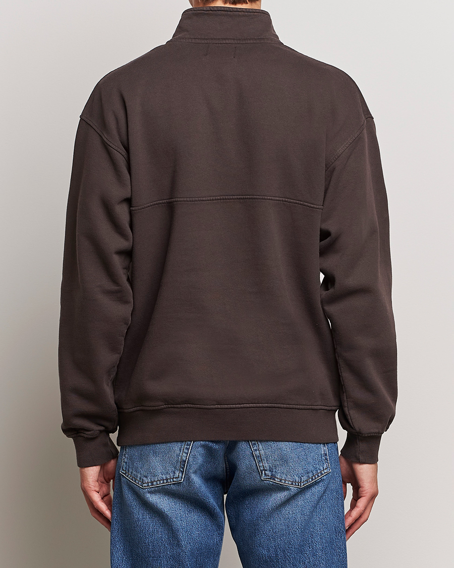 Men | Sweaters & Knitwear | Colorful Standard | Classic Organic Half-Zip Coffee Brown