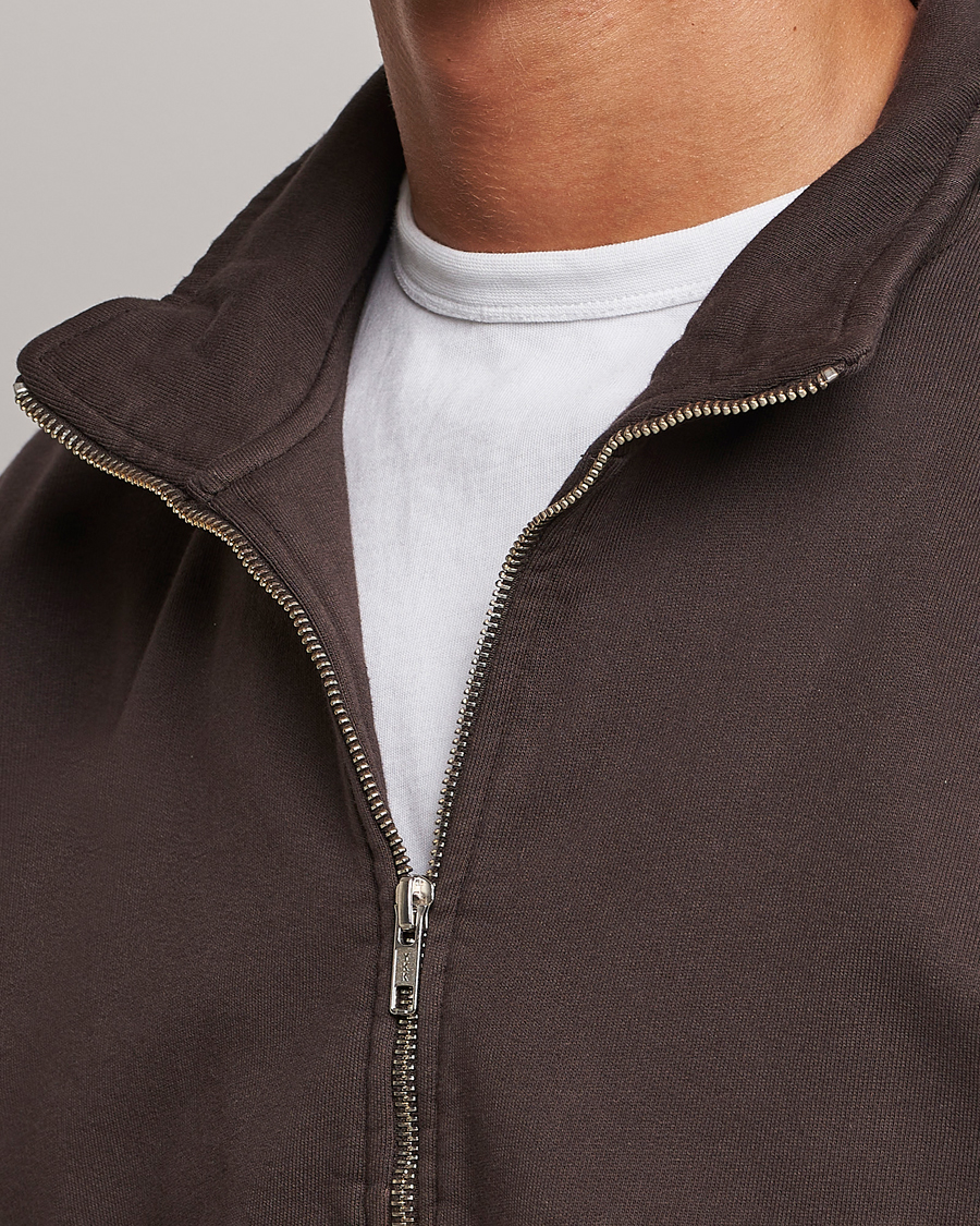Men | Sweaters & Knitwear | Colorful Standard | Classic Organic Half-Zip Coffee Brown
