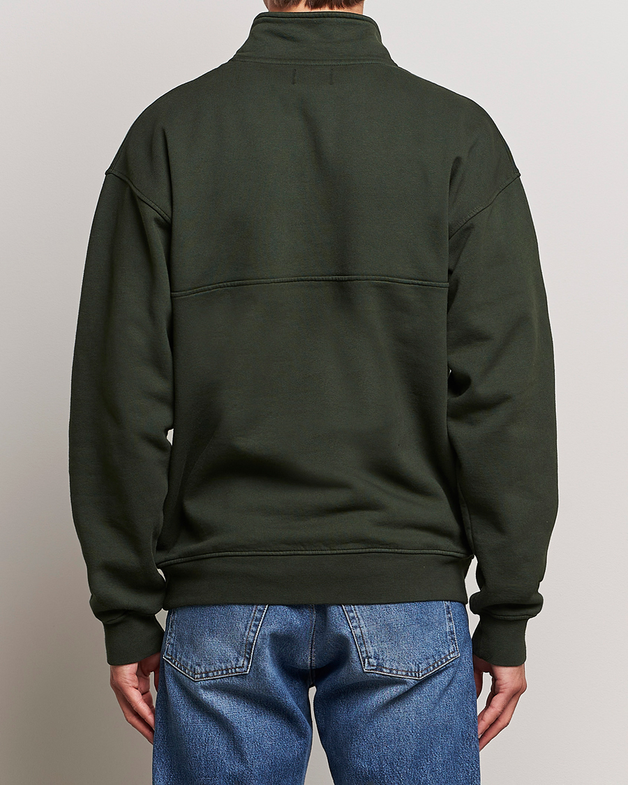 Plus Half Zip Sweatshirt- Hunter Green