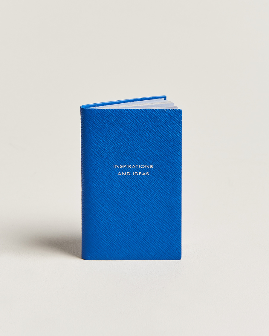 Smythson Panama Notebook In Nile Blue