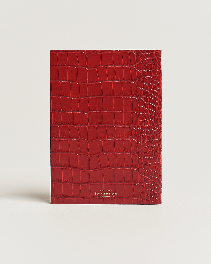Men | Smythson Mara Leather Soho Notebook Red | Smythson | Mara Leather Soho Notebook Red