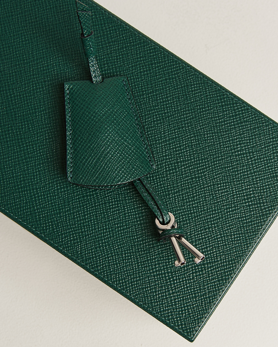 Men | Smythson Panama Lockable Watch And Cufflink Box Forest Green | Smythson | Panama Lockable Watch And Cufflink Box Forest Green