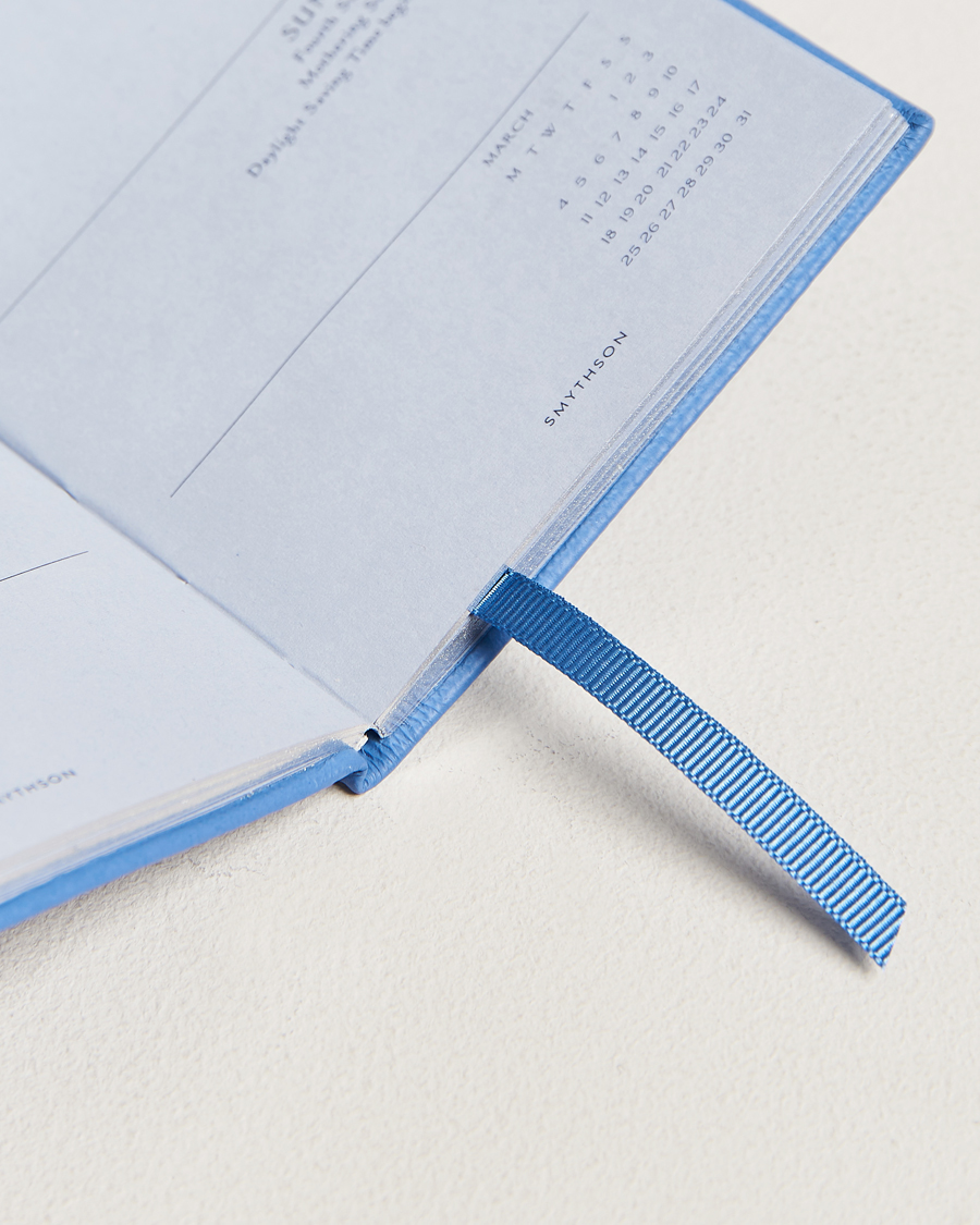 Men | Smythson Panama Crossgrain Diary 2024 Nile Blue | Smythson | Panama Crossgrain Diary 2024 Nile Blue