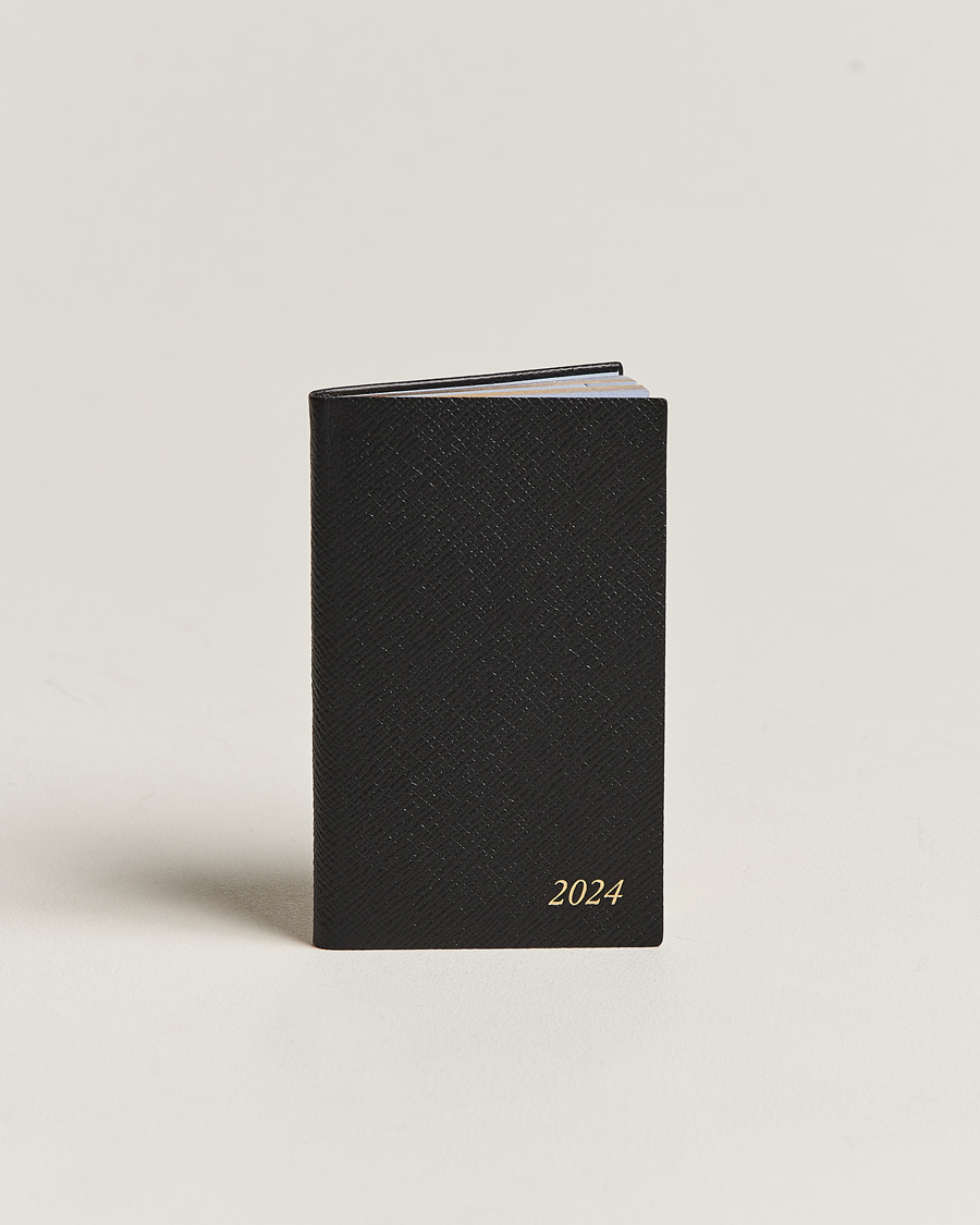 Men | Smythson Panama Crossgrain Diary 2024 Black | Smythson | Panama Crossgrain Diary 2024 Black
