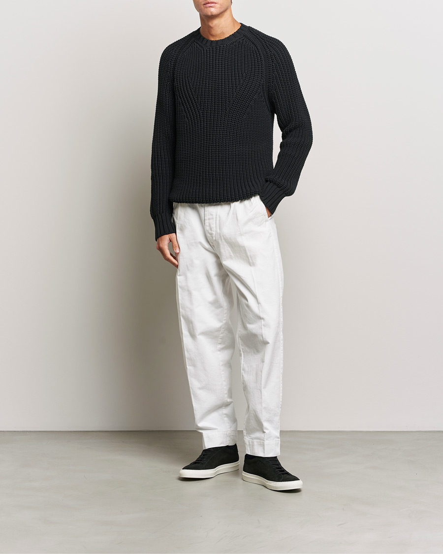 Men | Sweaters & Knitwear | Orlebar Brown | Lipen Cable Sweater Black