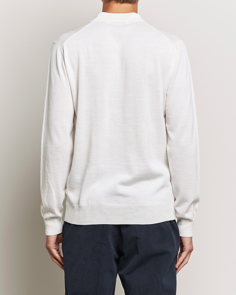 Men | Sweaters & Knitwear | Orlebar Brown | Ebro OB Stripe Polo White Sand