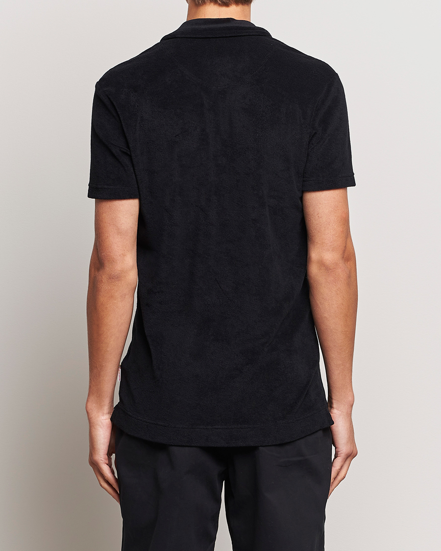 Men | Polo Shirts | Orlebar Brown | Terry Polo Black