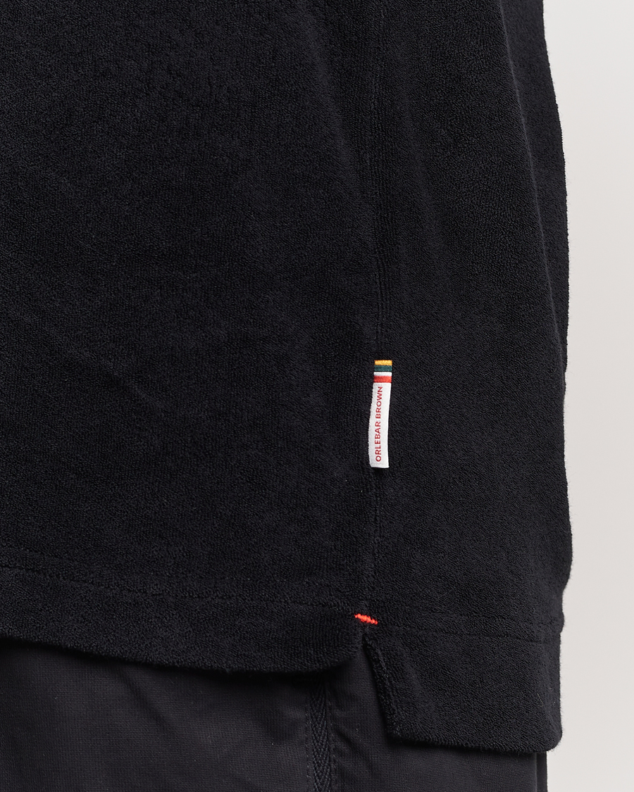 Men | Polo Shirts | Orlebar Brown | Terry Polo Black