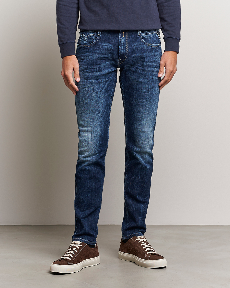 Men |  | Replay | Anbass 1 Year Wash Jeans Medium Blue