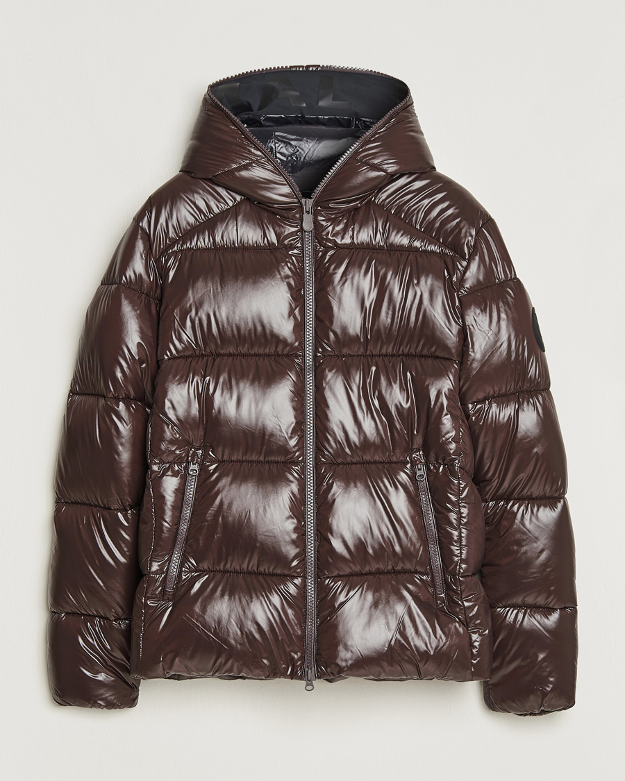 Men | Coats & Jackets | Save The Duck | Edgard Padded Puffer Brown Black