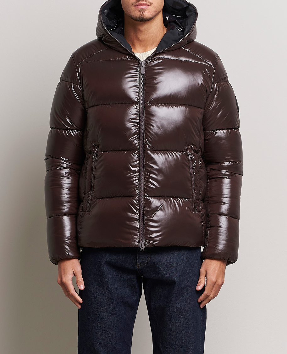 Men | Coats & Jackets | Save The Duck | Edgard Padded Puffer Brown Black