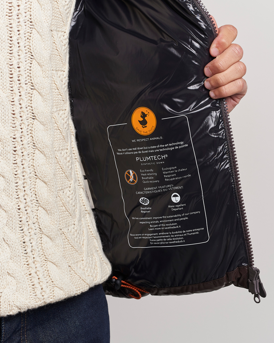 Men | Coats & Jackets | Save The Duck | Edgard Padded Puffer Brown Black