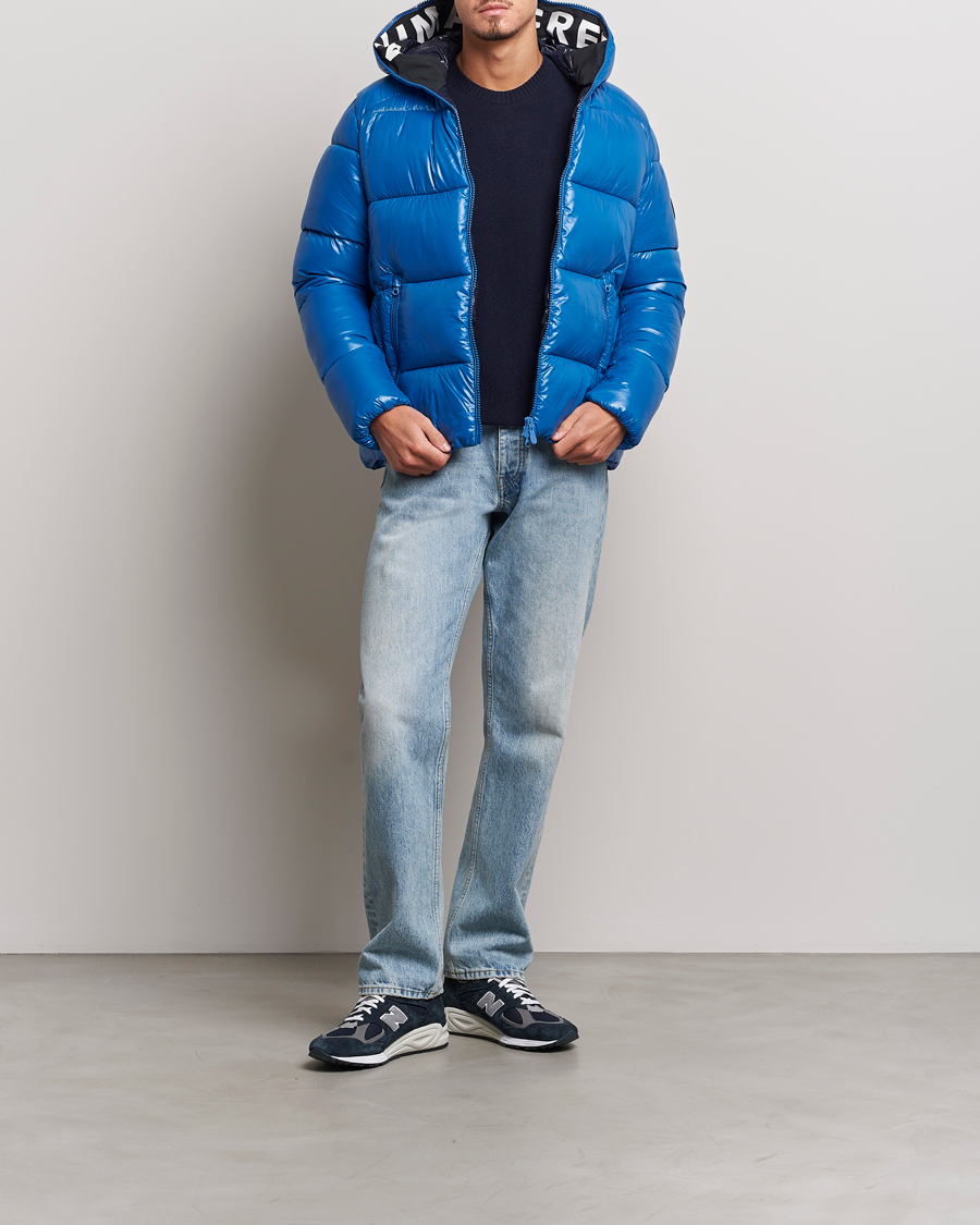 Men | Coats & Jackets | Save The Duck | Edgard Padded Puffer Blue Berry