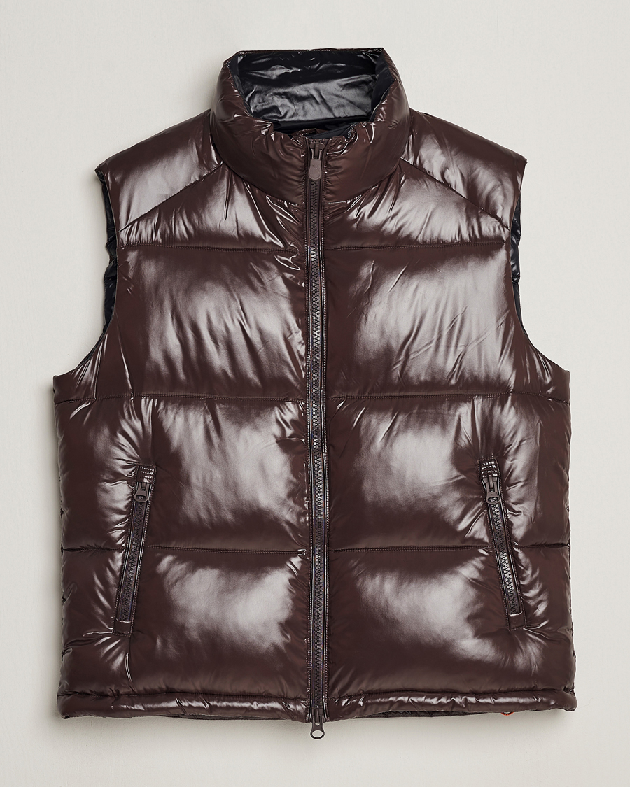 Men |  | Save The Duck | Ailantus Padded Puffer Vest Brown Black