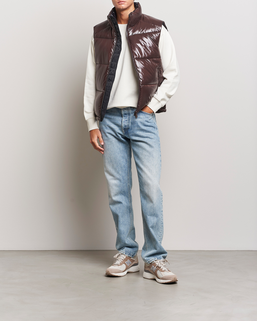 Men | Coats & Jackets | Save The Duck | Ailantus Padded Puffer Vest Brown Black