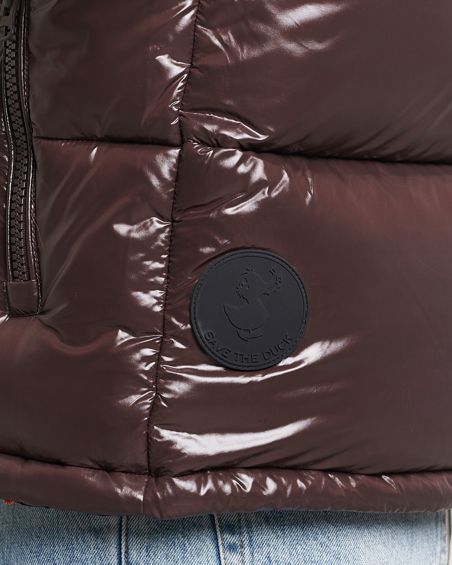 Men | Coats & Jackets | Save The Duck | Ailantus Padded Puffer Vest Brown Black