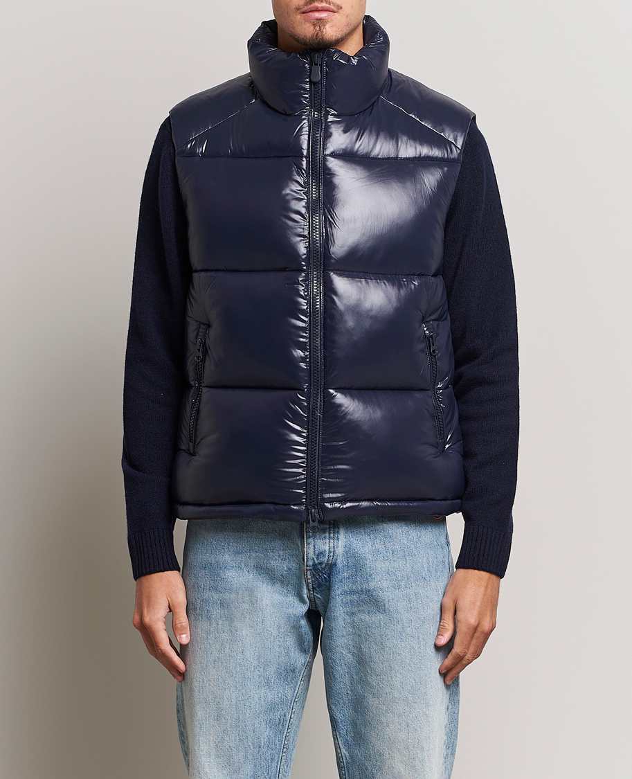 Men | Coats & Jackets | Save The Duck | Ailantus Padded Puffer Vest Blue Black