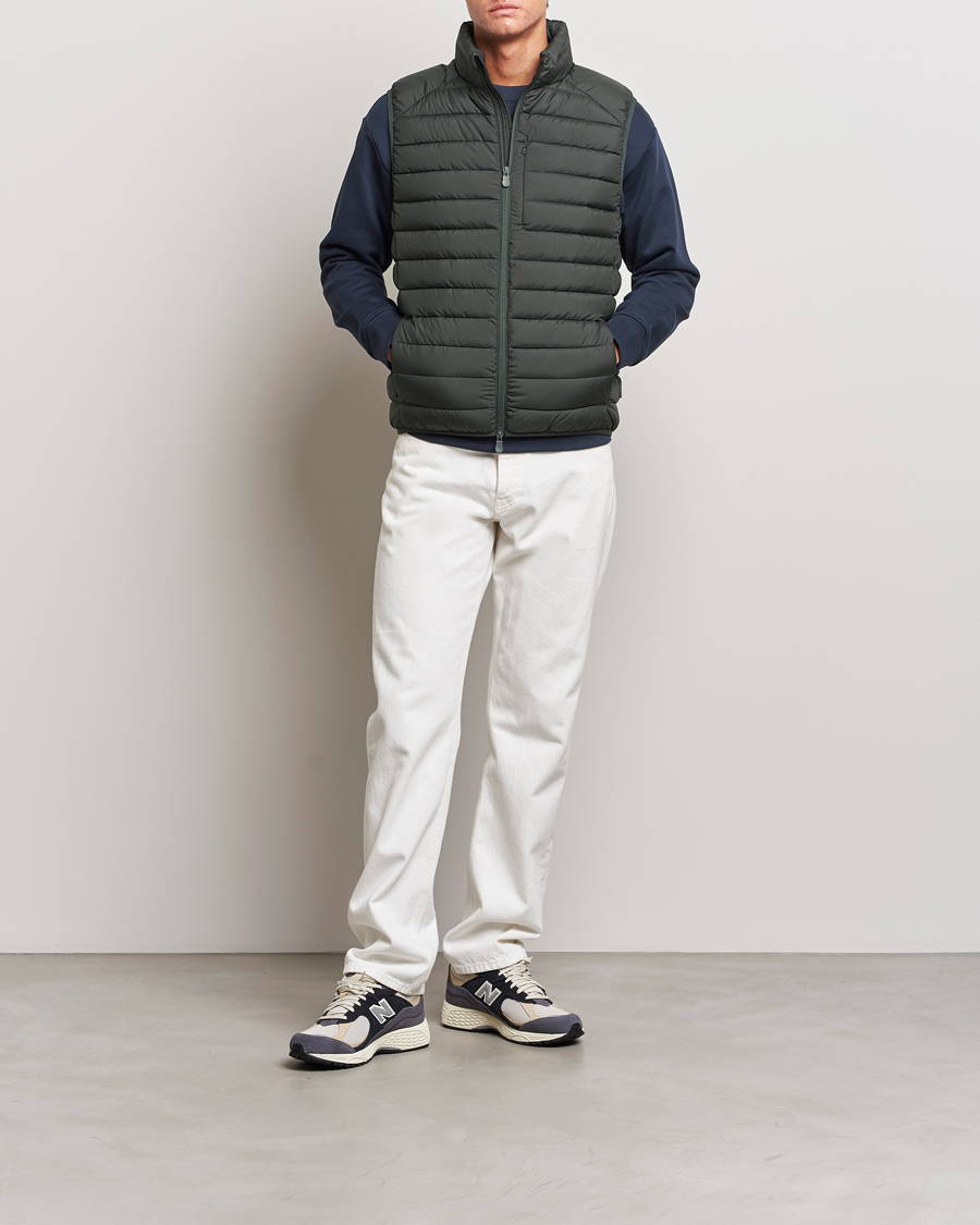 Men | Coats & Jackets | Save The Duck | Rhus Matt Lightweight Vest Green Black